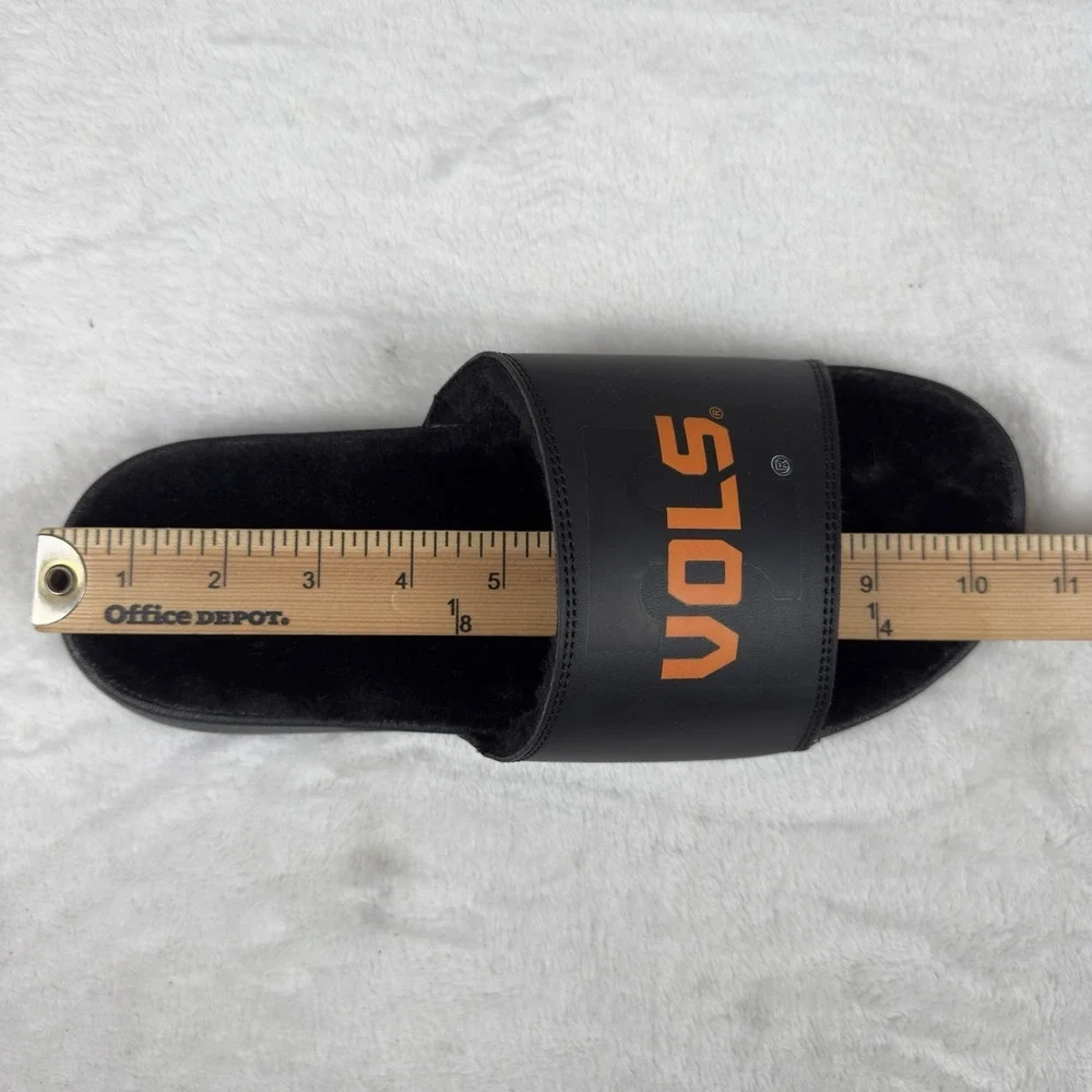 Tennessee Volunteers ISlide Fur Lined Slides‎ Men's 9 Black Sneaker Midsole New